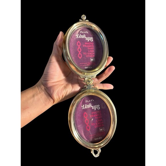 Vintage 80s Intercraft Link Ups Way Frames 3.25"x4.25" Lot Of 6 - Picture 3 of 6